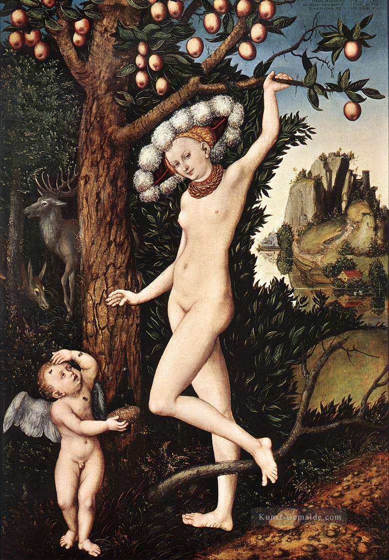 Amor Beschweren To Venus Lucas Cranach der Ältere Ölgemälde